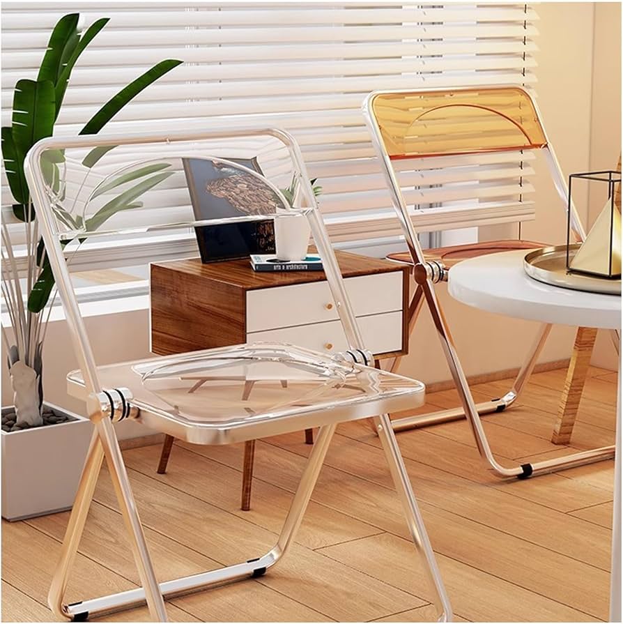 Amazon｜KXJPIZIYB 透明アクリル折りたたみチェア、人間工学に基づいた